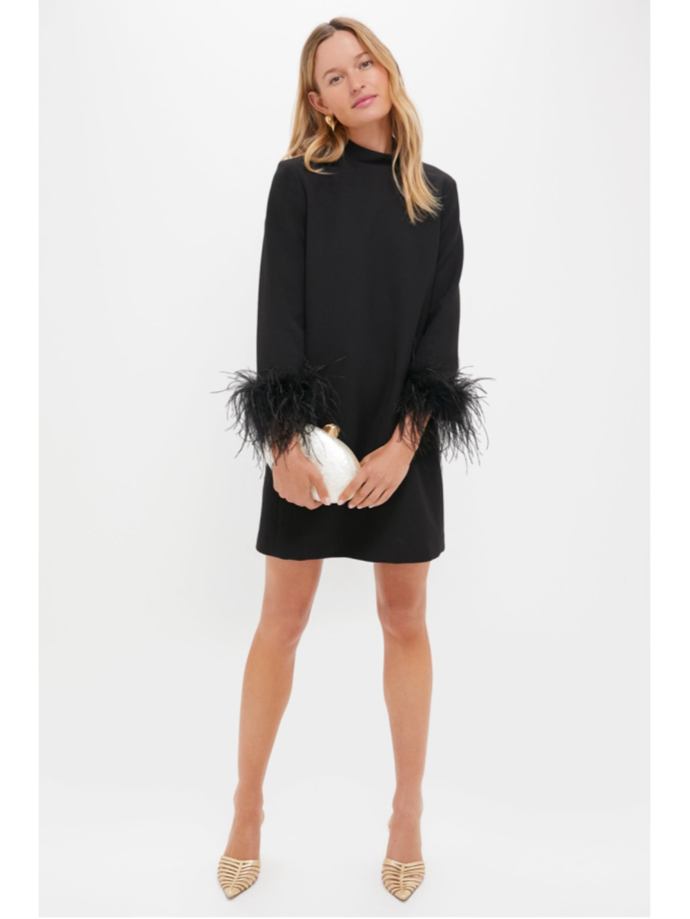 Tuckernuck Black Feather Cuff Mod Ellie Mini Dress XXL NWT